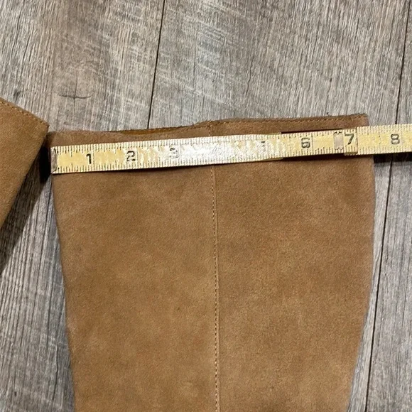 Charles David tall suede leather nude tan heeled boots size 8 - Picture 4 of 11